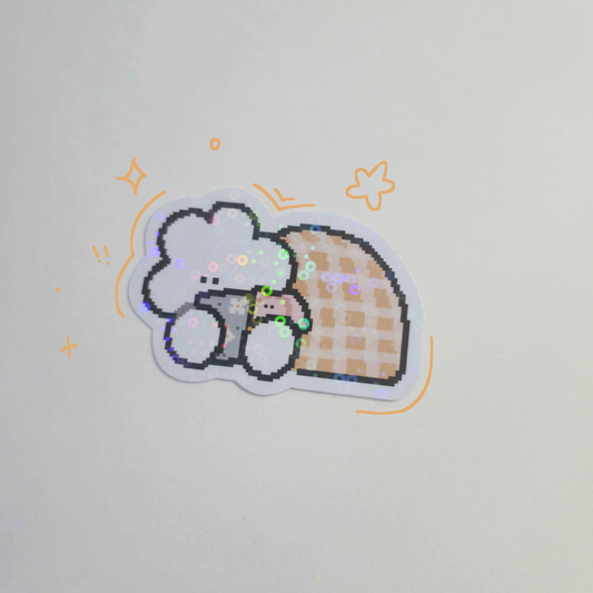 Doomscrolling Bunny sticker