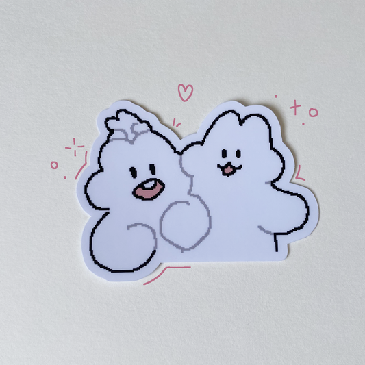 bunny ears sticker
